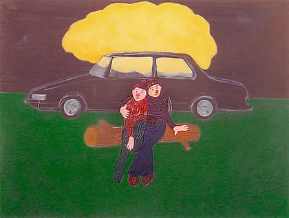 couple with car van helen van domselaar